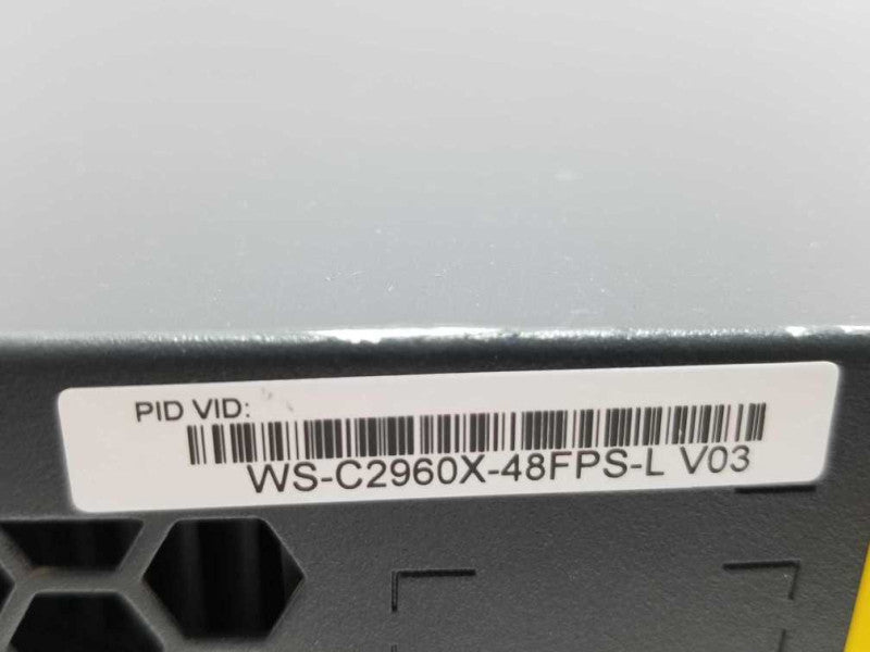 Cisco WS-C2960X-48FPS-L 48 Port PoE+ 2960X Gigabit Switch, FACTORY RESET, READ ~