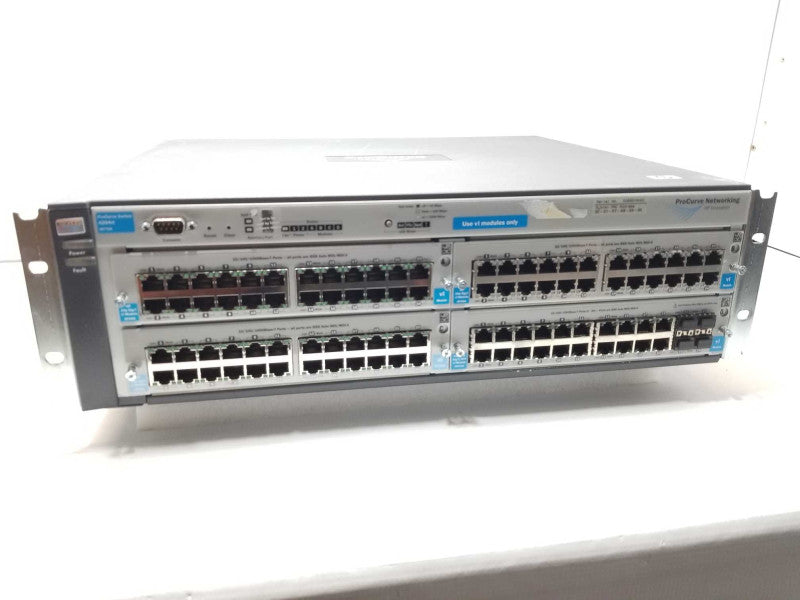 HP PROCURVE 4204VL J8770A 3x J8768A, 1x J9033A  24-PORT MODULE SWITCH 2x PSU _