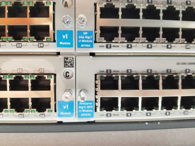HP PROCURVE 4204VL J8770A 3x J8768A, 1x J9033A  24-PORT MODULE SWITCH 2x PSU _
