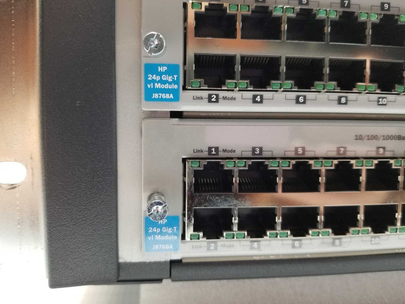 HP PROCURVE 4204VL J8770A 3x J8768A, 1x J9033A  24-PORT MODULE SWITCH 2x PSU _