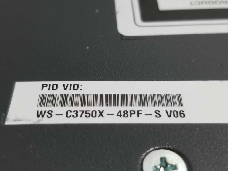 Cisco WS-C3750X-48PF-S 48-Port Gigabit IP Base Switch, FCTY RESET, NO PSUs ~