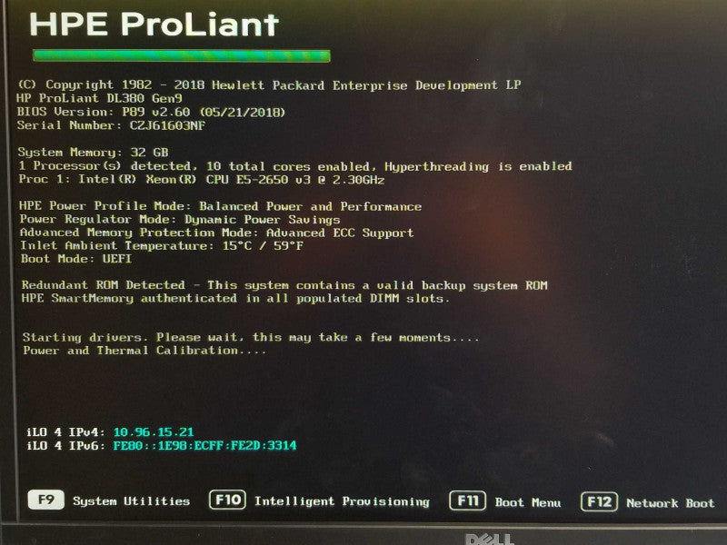 HP Proliant DL380 G9, 1x E5-2650v3 2.3GHz 10C, 32GB, Array P440ar, 2x PSU, 2.5 _