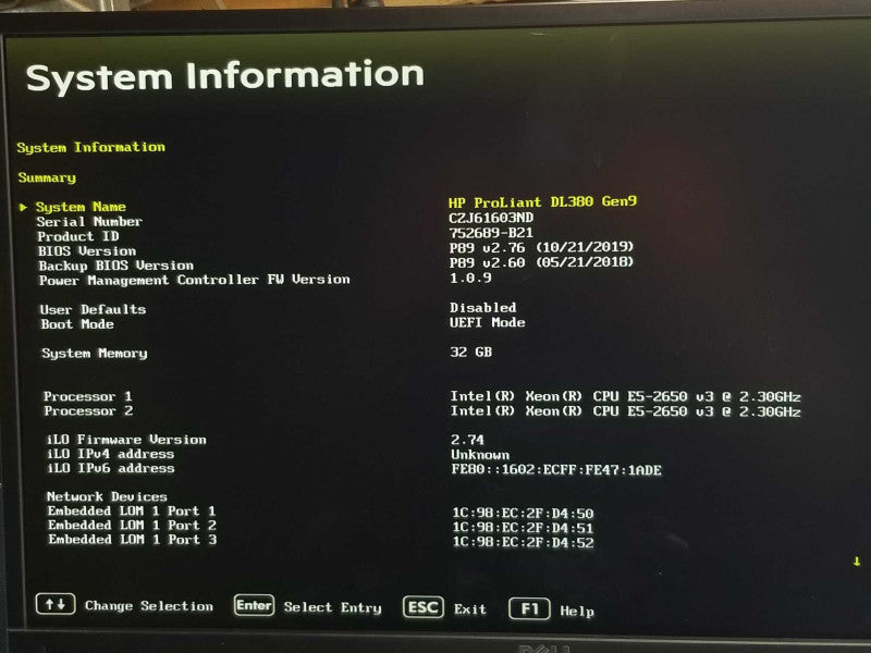 HP Proliant DL380 G9, 2x E5-2650v3 2.3GHz 10C, 32GB, Array P440ar, 2x PSU, 2.5 _