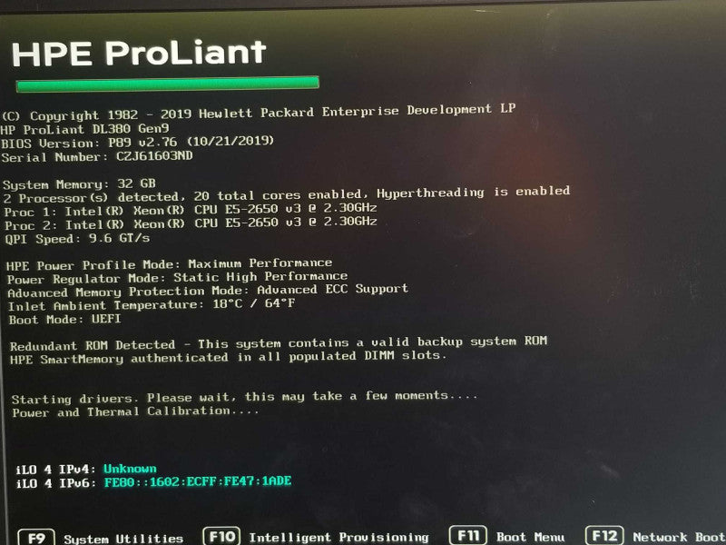 HP Proliant DL380 G9, 2x E5-2650v3 2.3GHz 10C, 32GB, Array P440ar, 2x PSU, 2.5 _
