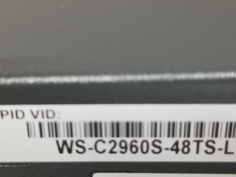 Cisco Catalyst 2960-S Series WS-C2960S-48TS-L Switch, W/ Rack Ears, QTY ~