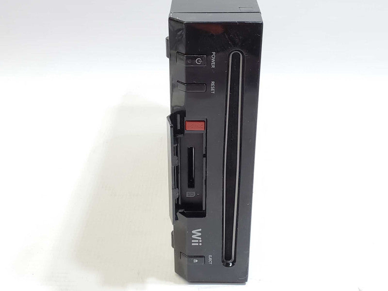 Black Nintendo Wii RVL-101 (USA) With Super Mario galaxy unchuck +