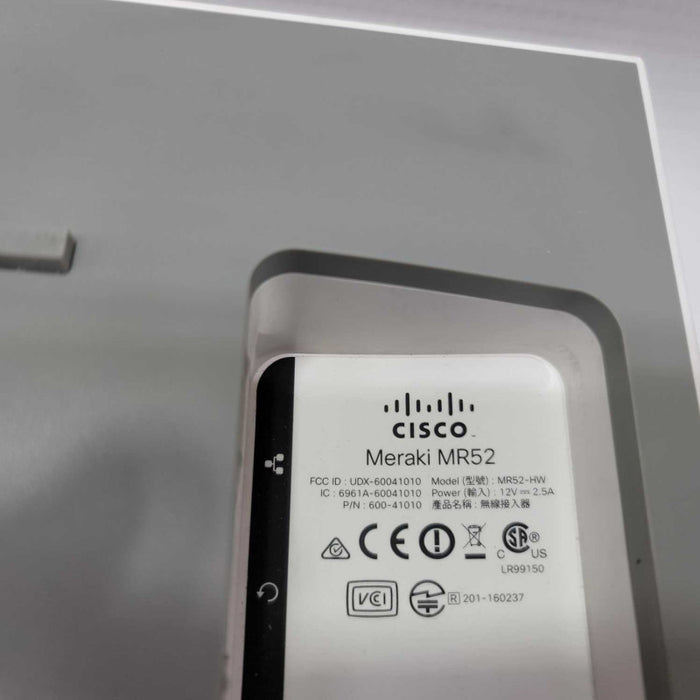 Cisco Meraki MR52-HW Cloud Management Wireless Access Point - Unclaimed =