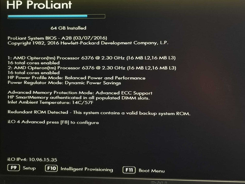 HP DL385p G8, 2x AMD Opteron 6376 2.3GHz 16C, 64GB RAM, P420i 2GB, 2x PSU, 2.5 _