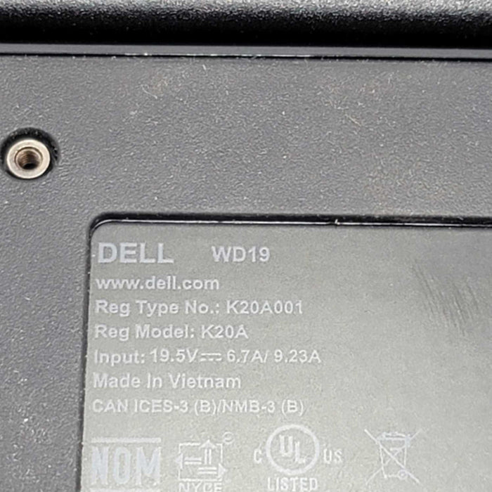Dell WD19 USB-C Docking Station 4K HDMI Dual DP USB 3.1 with Dell Adapter 180W =