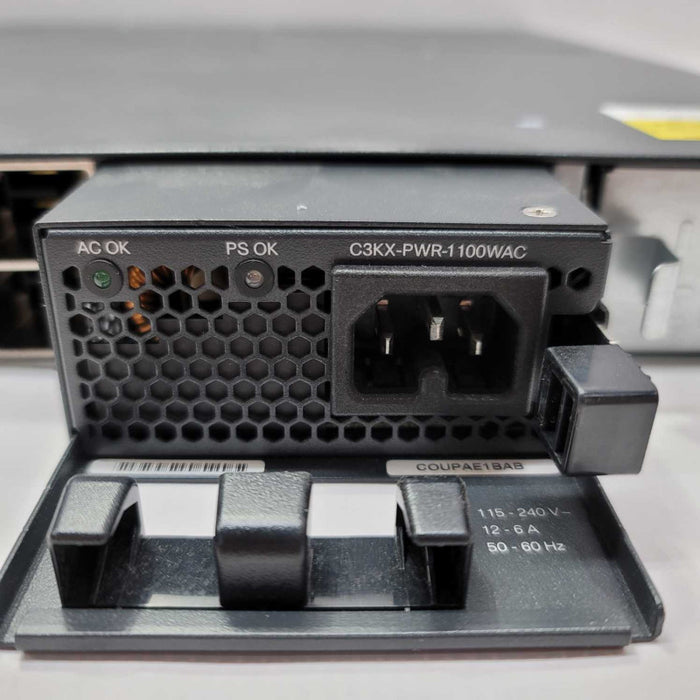 Cisco Catalyst WS-C3750X-48PF-S 48 Port Gigabit PoE 1100W PSU Network Switch =