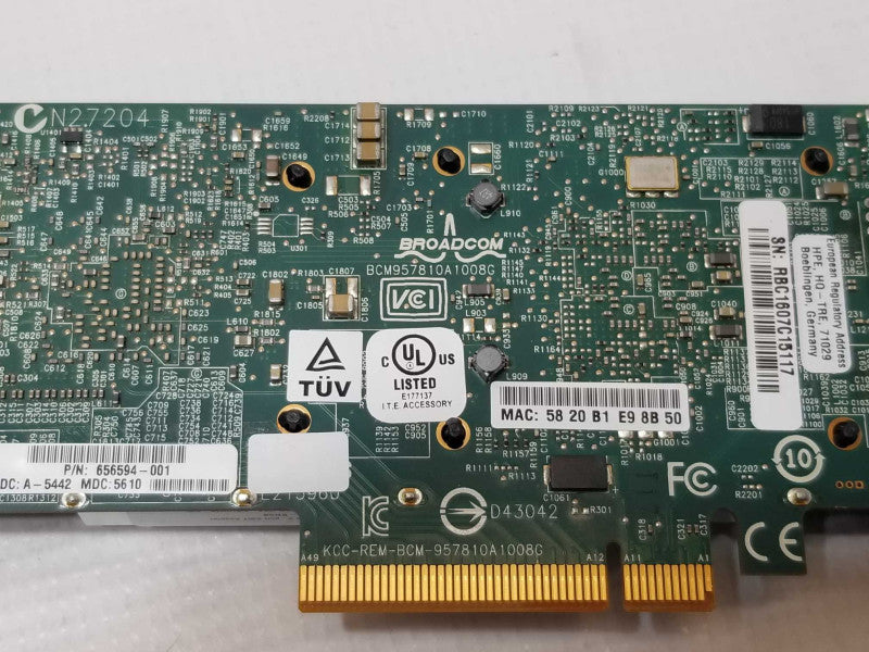 HP Ethernet 10Gb 2-port 530T Adapter 656594-001, Full Height _