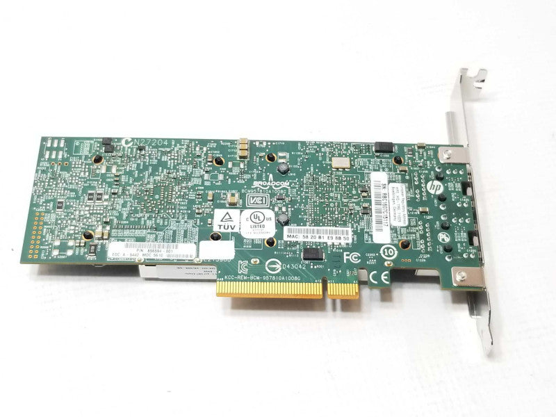 HP Ethernet 10Gb 2-port 530T Adapter 656594-001, Full Height _