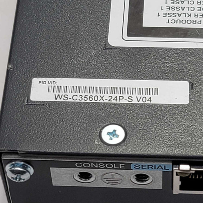 Cisco Catalyst 3560X 24-Port POE IP Switch WS-C3560X-24P-S with 750W PSU =