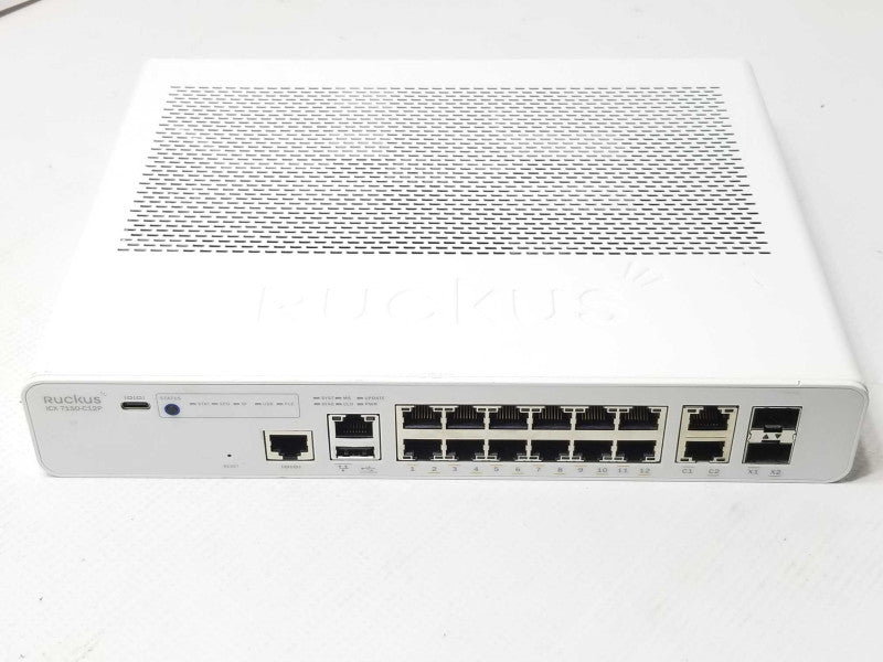 Ruckus Brocade ICX7150-C12P-2X1G compact Switch, AS-IS _