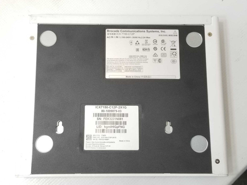 Ruckus Brocade ICX7150-C12P-2X1G compact Switch, AS-IS _