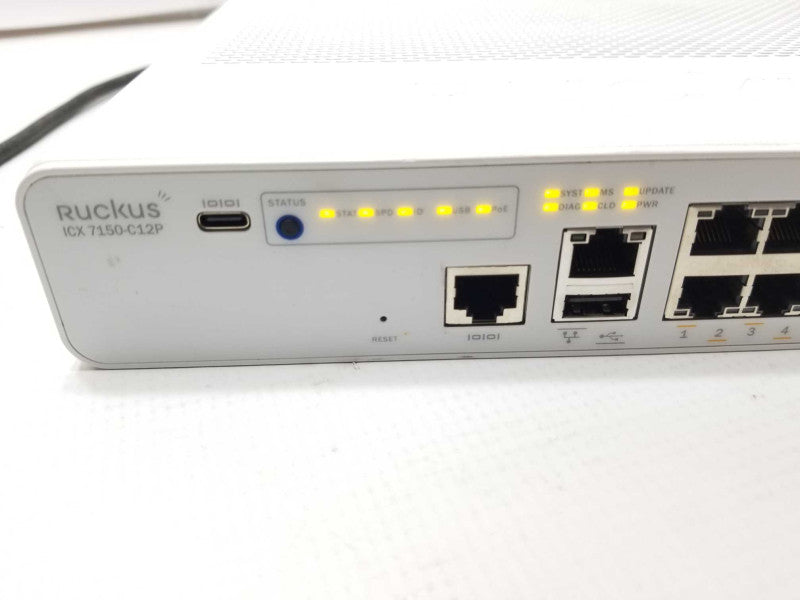 Ruckus Brocade ICX7150-C12P-2X1G compact Switch, AS-IS _