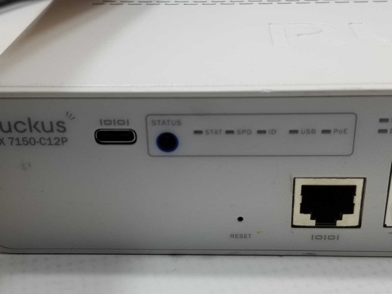 Ruckus Brocade ICX7150-C12P-2X1G compact Switch, AS-IS _