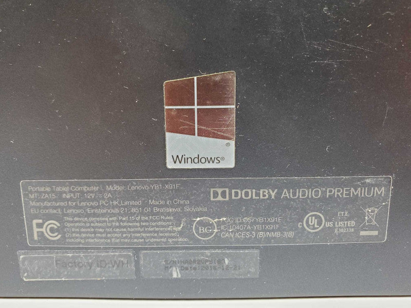 Lenovo YB1-X91F Atom x5-Z8550 @ 1.4 GHz 4GB Ram 64GB SD (