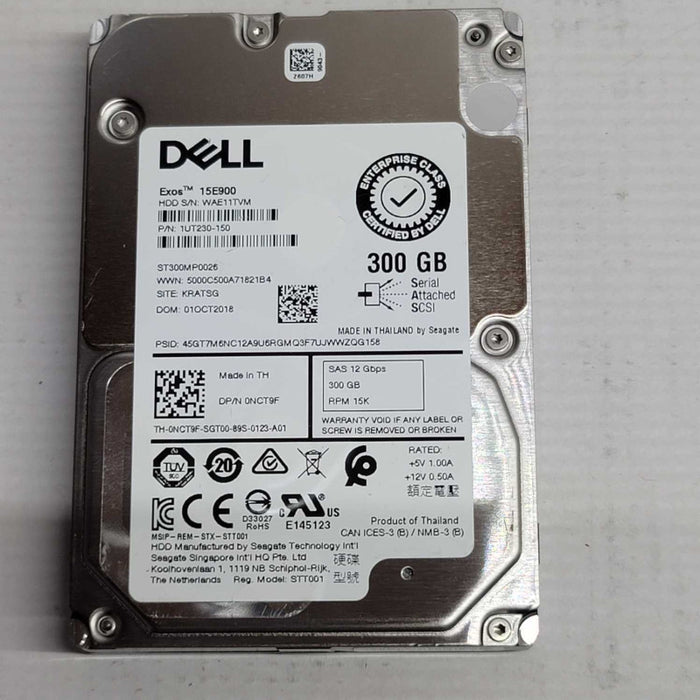 NCT9F ST300MP0026 1UT230-150 DELL 300GB 15K 12G 2.5\\" SAS HDD =