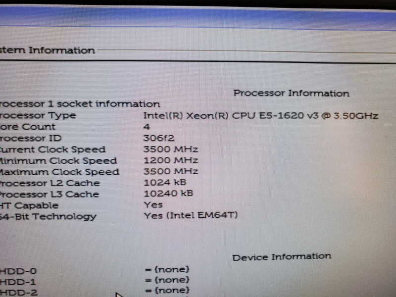 Dell Precision T5810 Xeon E5-1620(v3) 3.5GHz/8GB ECC, Quadro K920, No HDD  +