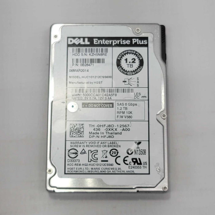 Dell Enterprise Plus 1.2TB 10K 6Gb/s SAS 2.5\\" HDD 0B28471 HFJ8D =
