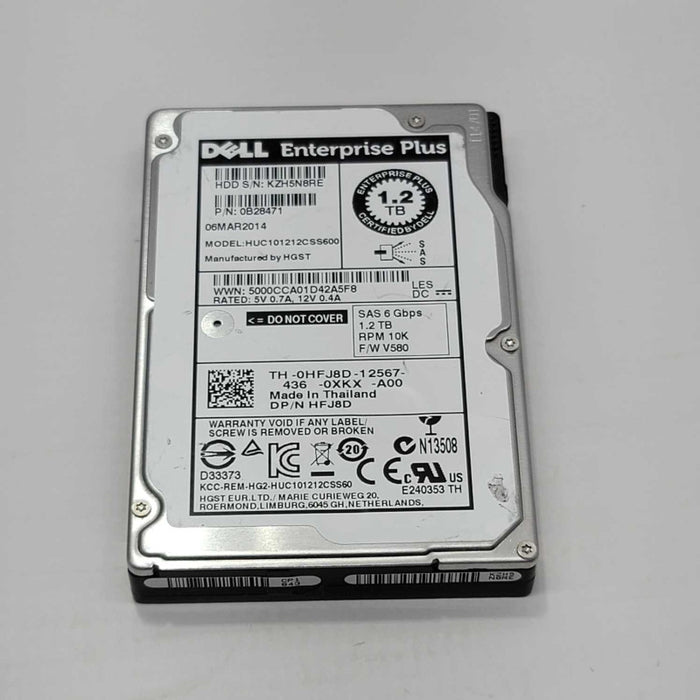 Dell Enterprise Plus 1.2TB 10K 6Gb/s SAS 2.5\\" HDD 0B28471 HFJ8D =