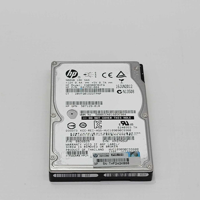 HP 641552-004 900GB EG0900FBVFQ 10000RPM SAS-2 64MB CACHE =