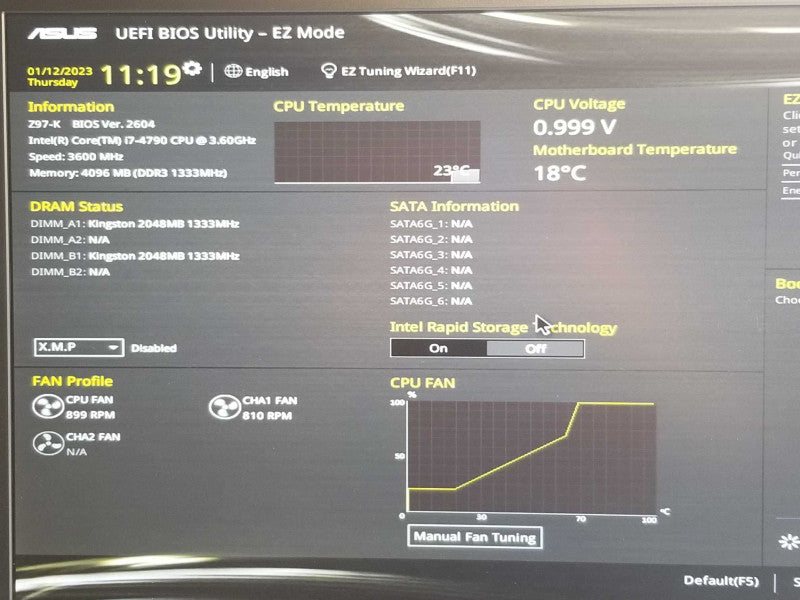 Custom Asus PC, Core I7-4790 3.6GHz, 4GB DDR3, No HDD, GT740 2GB DDR3 GPU _