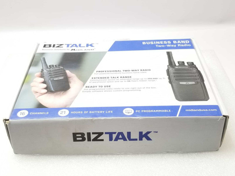 Midland BizTalk BR200 Business Band 16 Channel Two-Way Radio w/ BDC200 Charger _
