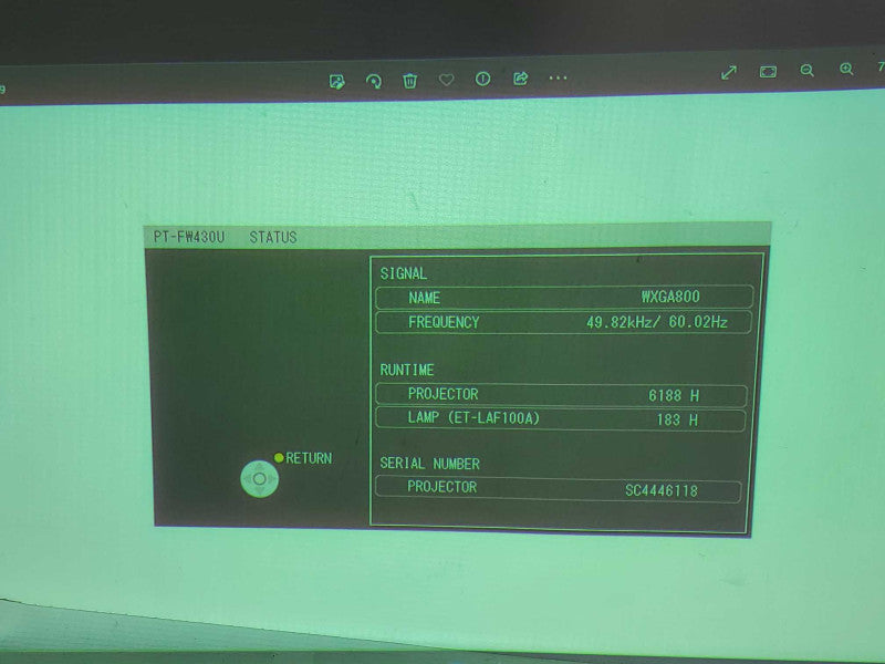 Panasonic PT-FW430U WXGA Projector +