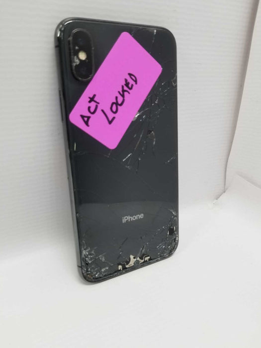 Apple iPhone X - 64GB DARK GREY, READ* AS-IS ~