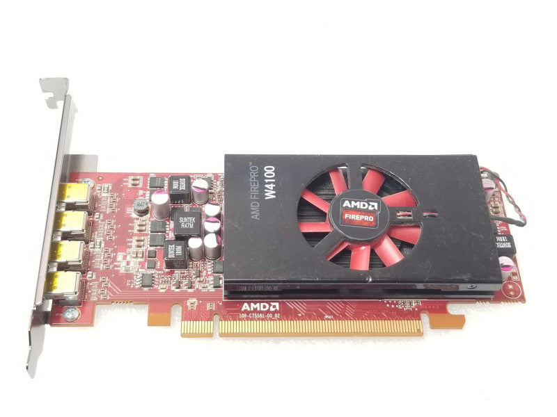 AMD FirePro W4100 2GB GDDR5 4 x Mini DP High Profile PCI-e Graphics Card _