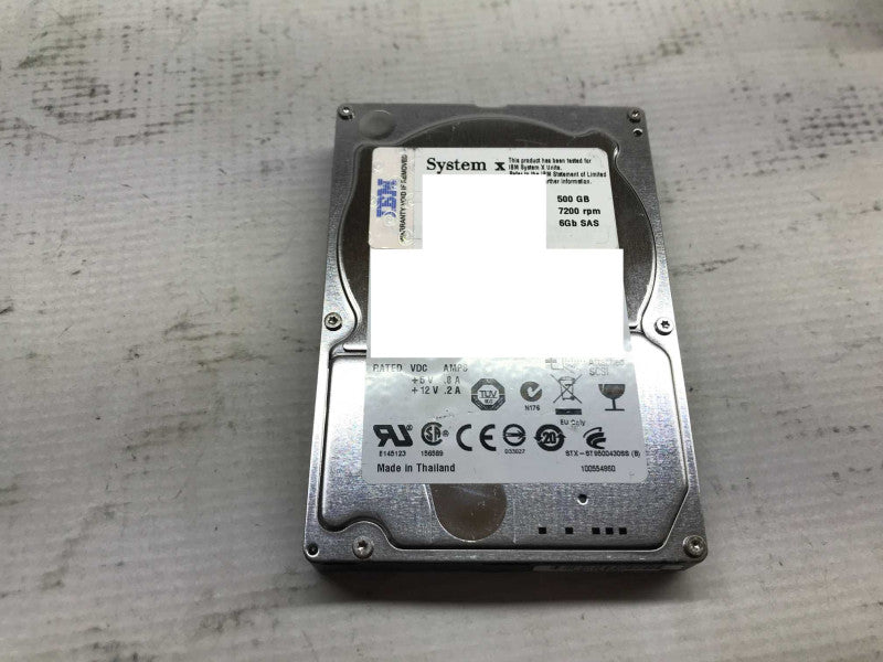 IBM 2.5\\" 500GB 7.2K 6G SAS DP Hard Drive
