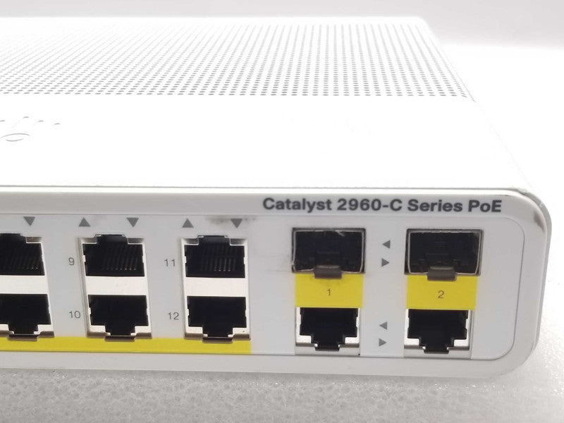 Cisco Catalyst WS-C2960C-12PC-L 12 Port PoE Compact Ethernet Network Switch _