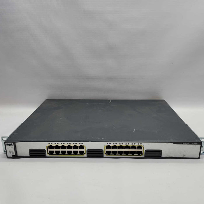 Cisco Catalyst WS-C3750G-24T-S 24 Port Gigabit Ethernet Managed Switch =
