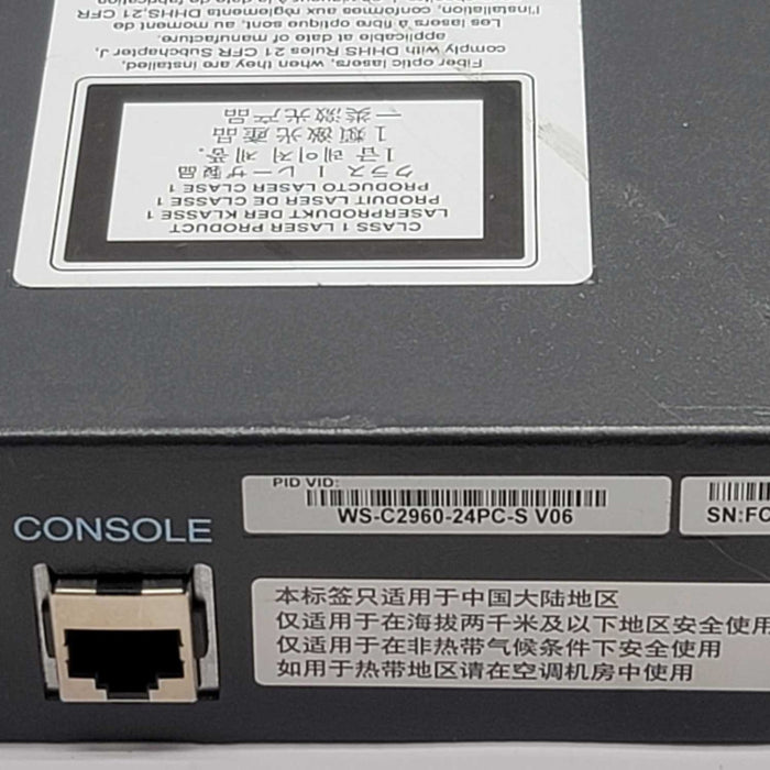 Cisco WS-C2960-24PC-S V05 Catalyst 2960 Series SI PoE-24 Switch =