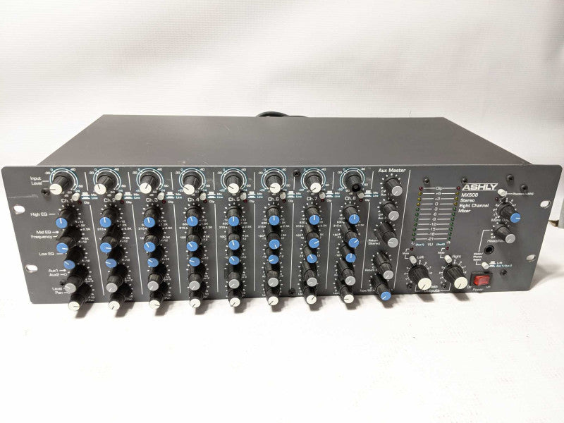 ASHLY Mixer MX508 8x2 Stereo Mixer - Rack Mountable