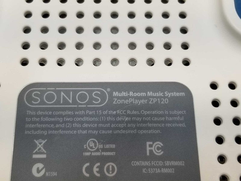 sonos multi room music system Zone Player ZP120, Factory reset _