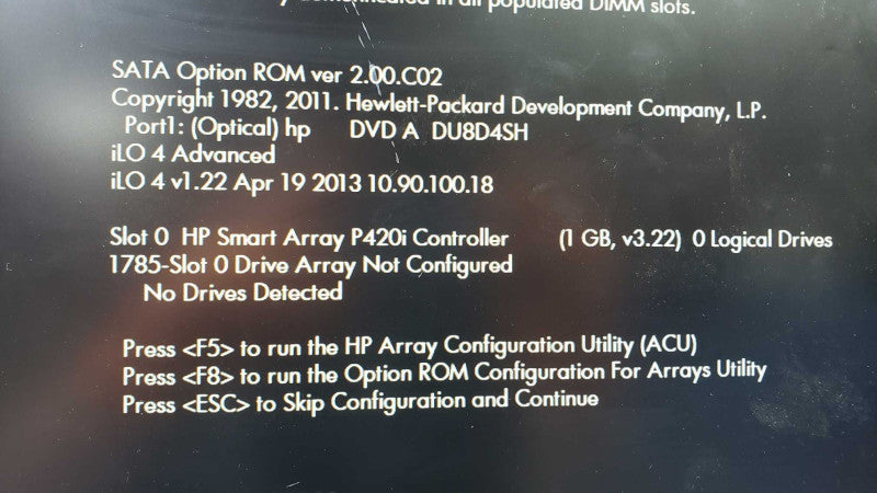 HP ProLiant DL360p G8 E5-2640@2.5GHz 16G ECC DDR3 Smart Array P420i No HDD [