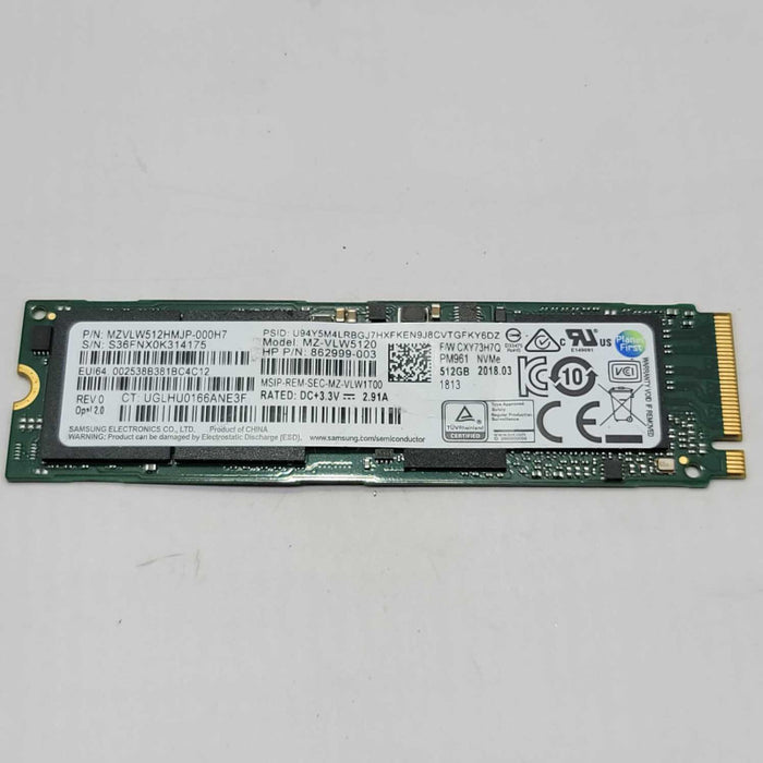 SAMSUNG PM961 512GB PCIe NVMe M.2 SATA SSD =