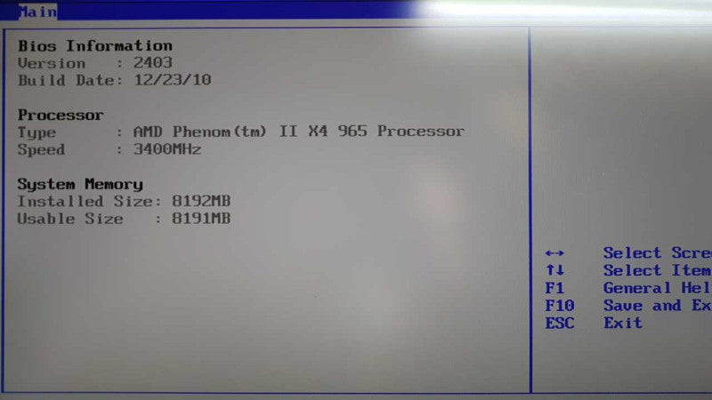 Custom PC AMD Phenom (II) X4 965 @ 3.40ghz / 8gb ram / GT 1030 2GB  #
