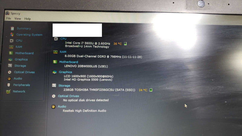 Lenovo ThinkPad 14\\" T450 i7-5600U@2.6GHz 8GB DDR3 238G SATA SSD [