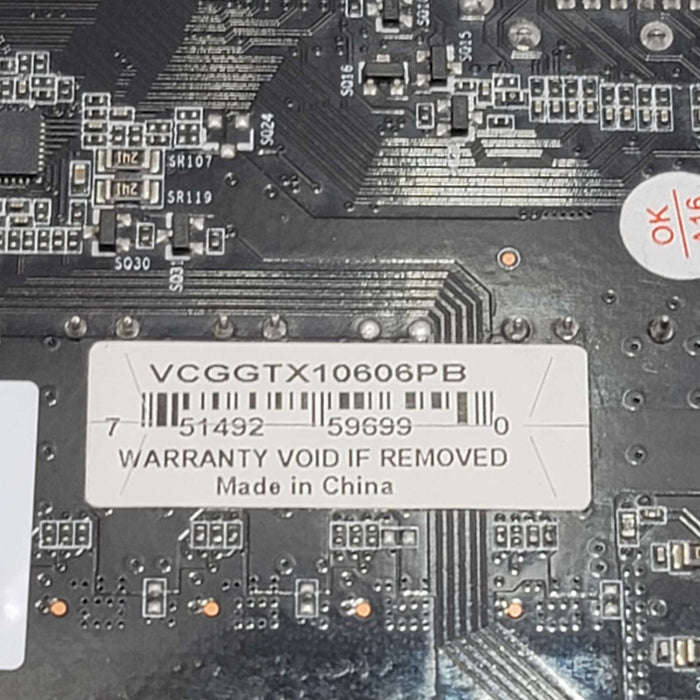 PNY GeForce GTX 1060 6GB Graphics Card VCGGTX10606PB =