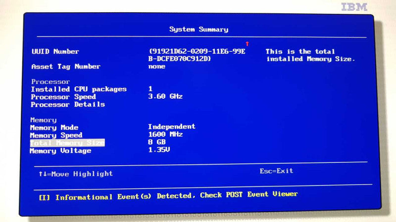 IBM system X3100 M5 Xeon E3-1271 V3 @ 3.60ghz / 8gb ram / quadro NVS 310 #