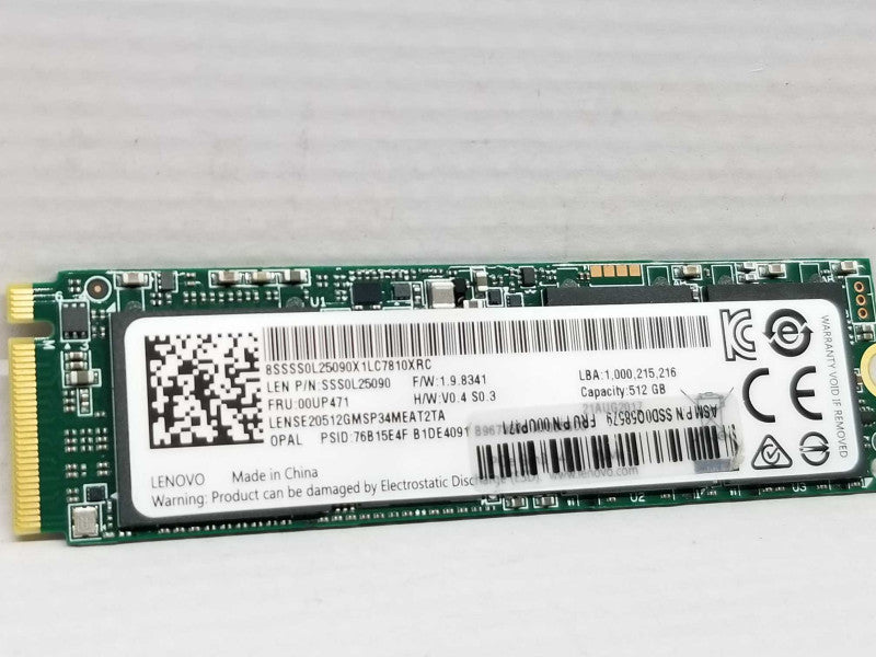 Lenovo 512GB m.2 NVME SSD Solid State Drive 90% Life ~