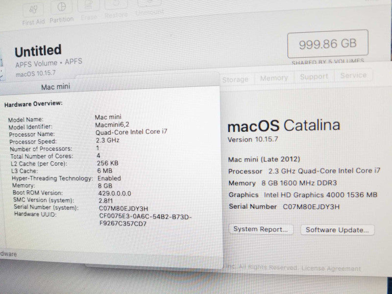 Mac mini - L.2012 i7-3720QM 2.3GHz/8GB, Intel HD4000, 1TB HDD ~