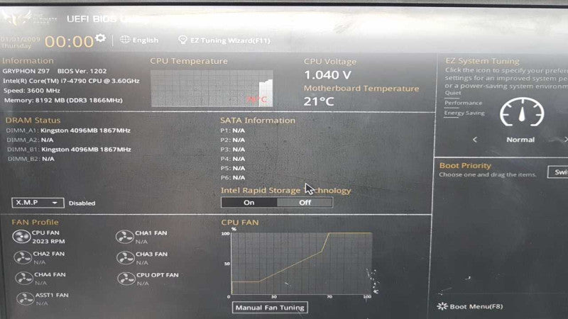 CPU/MOBO Combo I7-4790 @ 3.60ghz / 8gb ram / Gryphon Z97 / READ #