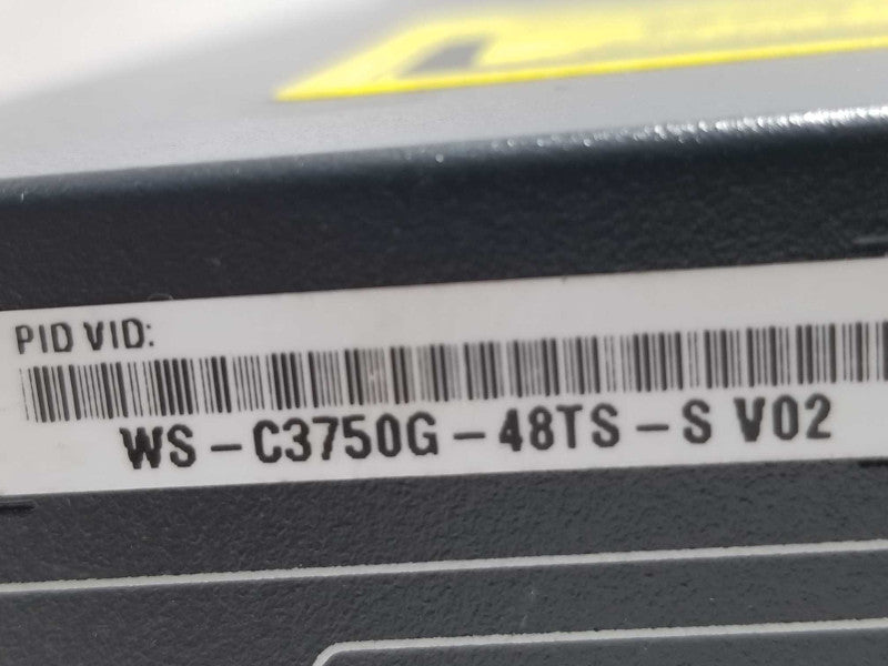 Cisco WS-C3750G-48TS-S 48 Gigabit Ports Layer 3 Switch 3750G-48TS-S. ~