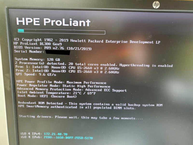 HP ProLiant DL380 G9 2xXeon E5-2660v3@2.6GHz 128GB ECC DDR4 p440 RAID +
