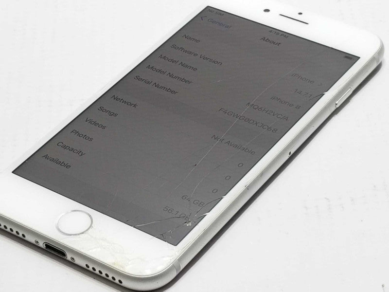 Apple iPhone 8 64GB, Carrier Unlocked, Cracked Screen, Factory reset